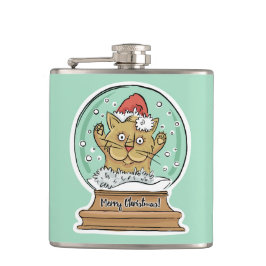 Niedlicher Weihnachtskolben individuelle Name Flachmann