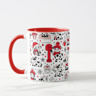 Niedlicher Weihnachtskuhbull Tasse
