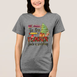Niedlicher Weihnachtslehrer Tri-Blend Shirt