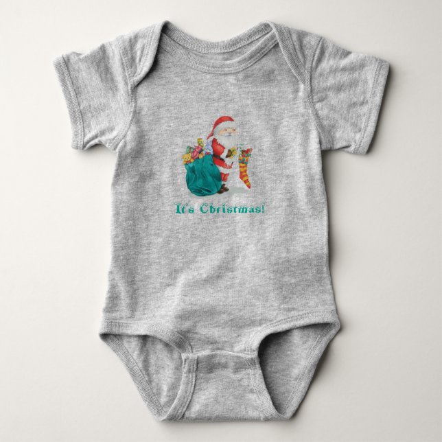 niedlicher Weihnachtslieder Baby Strampler (Vorderseite)