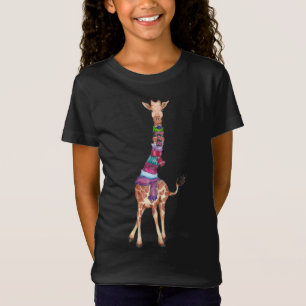 Niedlicher Weihnachtslieder Giraffe T-Shirt