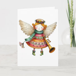 Niedlicher Weihnachtsmann Art Angel Karte