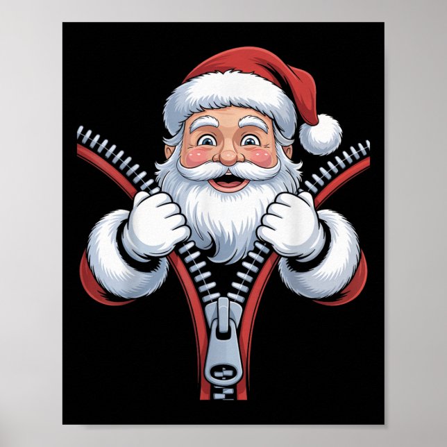 Niedlicher Weihnachtsmann aus Zipper Lover Xm Poster (Vorne)