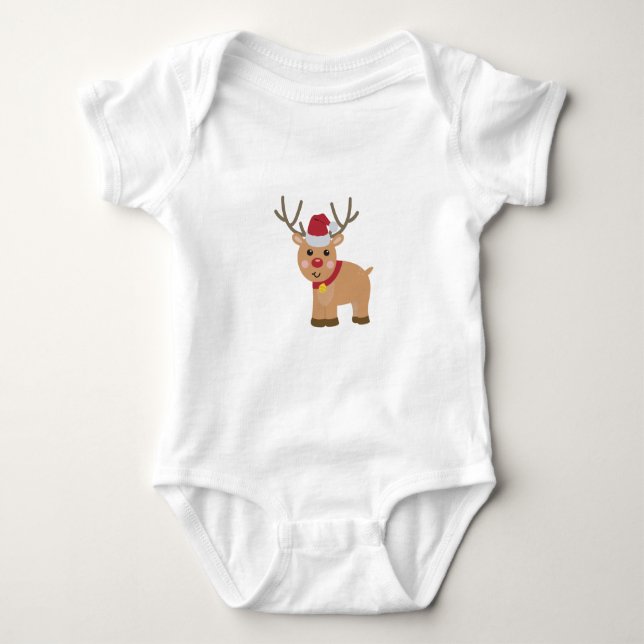 Niedlicher Weihnachtsmann Baby Strampler (Vorderseite)