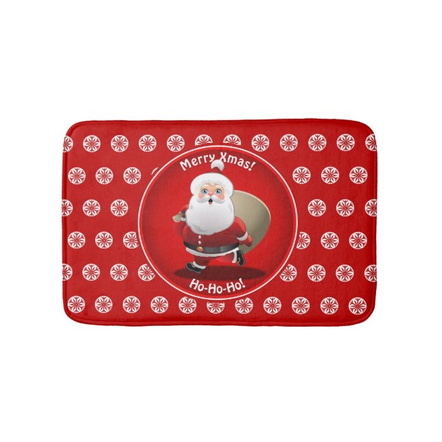 Niedlicher Weihnachtsmann Badematte (Vorderseite)