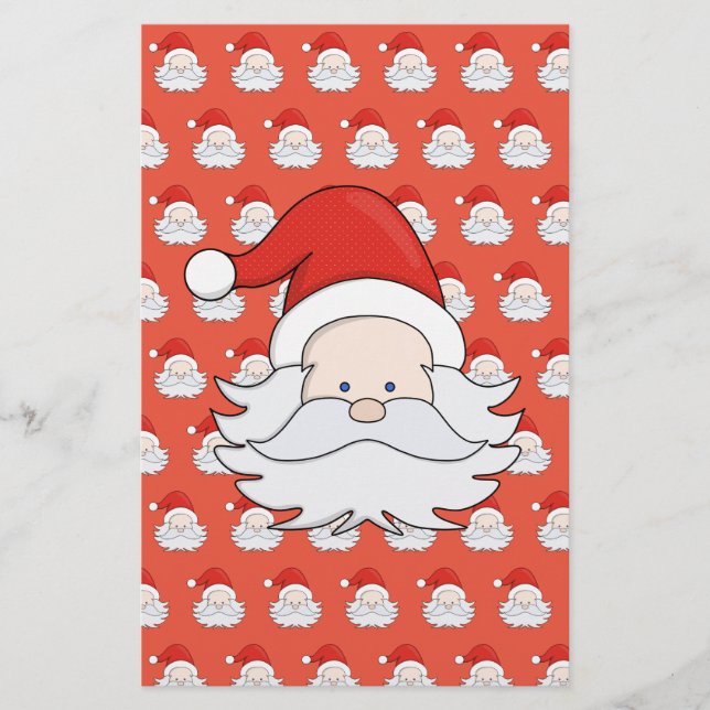Niedlicher Weihnachtsmann Briefpapier (Vorderseite)