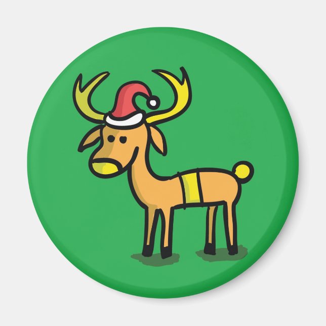 Niedlicher Weihnachtsmann-Cartoon Magnet (Vorne)