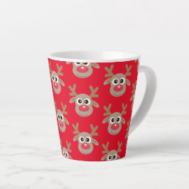Niedlicher Weihnachtsmann-Cartoon Pattern Red Milchtasse
