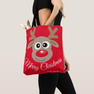 Niedlicher Weihnachtsmann-Cartoon Red Tote Tag
