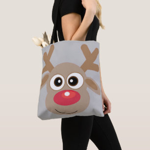 Niedlicher Weihnachtsmann-Cartoon Reindeer Grau To