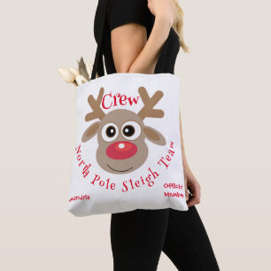 Niedlicher Weihnachtsmann-Cartoon Reindeer Sleigh