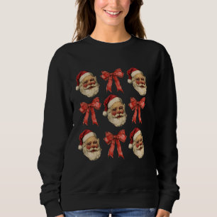 Niedlicher Weihnachtsmann Coquette Bows Weihnachts Sweatshirt