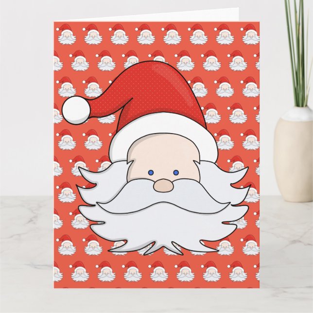 Niedlicher Weihnachtsmann Dankeskarte (Vorderseite)
