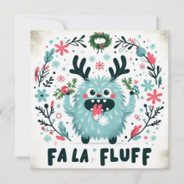 Niedlicher Weihnachtsmann "fa la fluff" Feiertagskarte