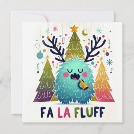 Niedlicher Weihnachtsmann "fa la fluff" Feiertagskarte