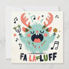 Niedlicher Weihnachtsmann "fa la fluff" Feiertagskarte