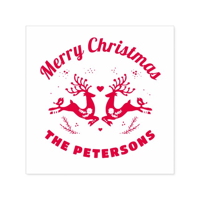 Niedlicher Weihnachtsmann Familie Permastempel (Design)