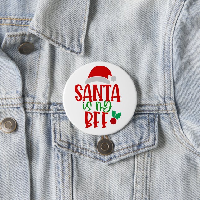 Niedlicher Weihnachtsmann Fantastisch Weihnachten Button (Beispiel)