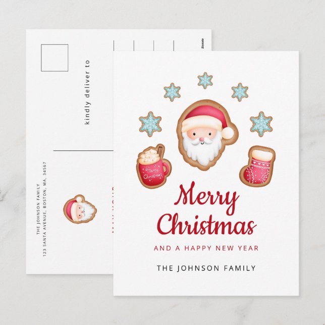 Niedlicher Weihnachtsmann frohe Weihnachten (Vorne/Hinten)