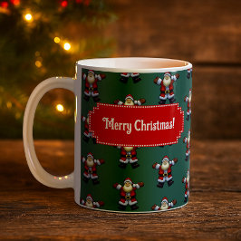 Niedlicher Weihnachtsmann Frohe Weihnachten! Weihn Kaffeetasse