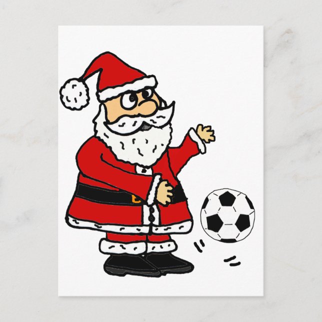 Niedlicher Weihnachtsmann Fußballfest Weihnachten  (Vorderseite)
