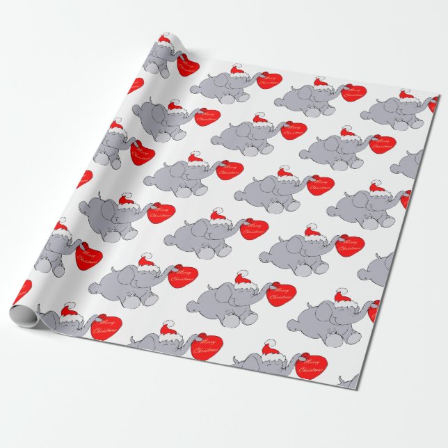 Niedlicher Weihnachtsmann Geschenkpapier (Ungerollt)