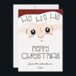 Niedlicher Weihnachtsmann Gesicht Ho Ho Ho Frohe W Feiertagskarte<br><div class="desc">Niedliche Weihnachtskarten - mit meinem handgezeichneten Kunstwerk eines fröhlich santa Gesichts mit flauschigen Bart und Schnurrbart, klassischem roten Hut und Santa wäre ohne seine blinkenden Augen und rosigen Wangen nicht komplett! Ein spielerischer Schriftart sagt, wie er über den Hut und fröhliche Weihnachten in seinem Bart. Auf der Kartenrückseite zeichne der...</div>