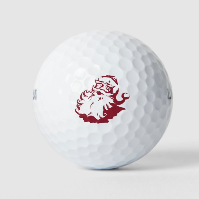 Niedlicher Weihnachtsmann Golfball (Vorderseite)