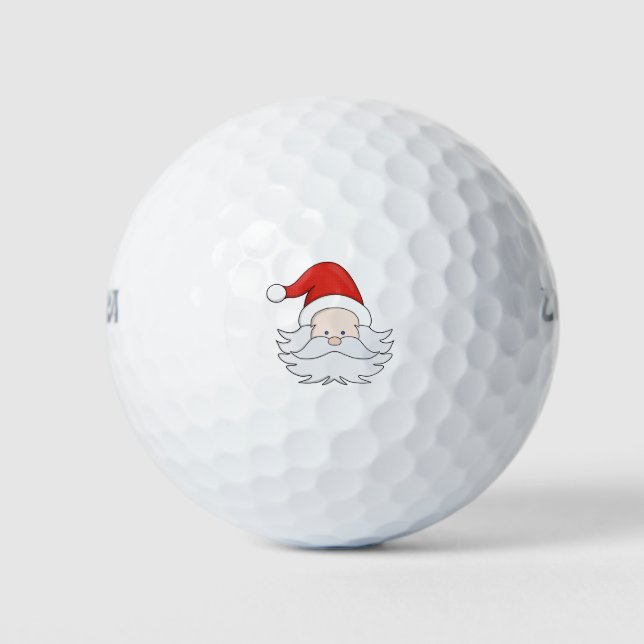 Niedlicher Weihnachtsmann Golfball (Vorderseite)