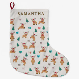 Niedlicher Weihnachtsmann Großer Weihnachtsstrumpf