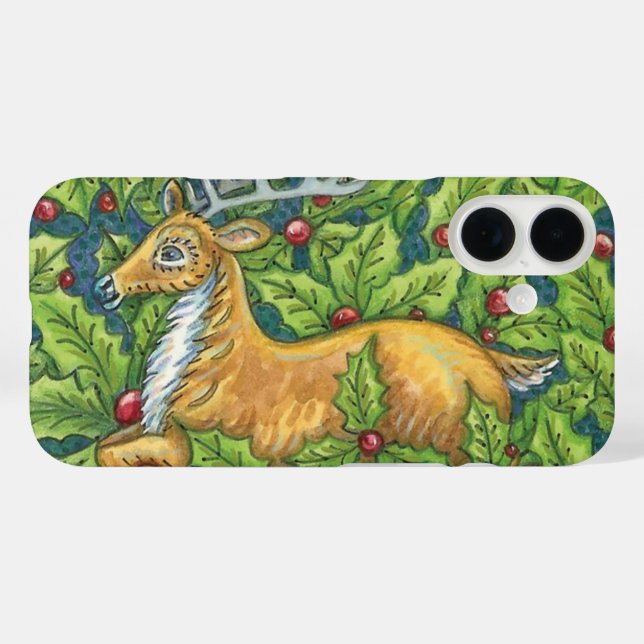 Niedlicher Weihnachtsmann im Wald mit Holly Case-Mate iPhone Hülle (Rückseite (Horizontal))