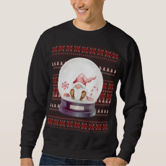 Niedlicher Weihnachtsmann in einem Schneeglobe Sweatshirt