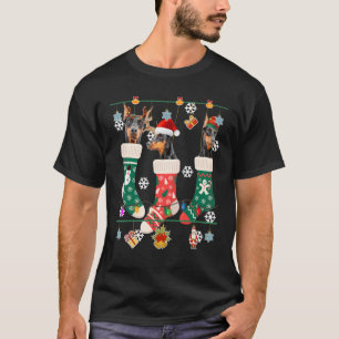 Niedlicher Weihnachtsmann in Sock Xmas Reindeer Sa T-Shirt