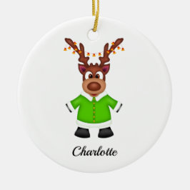 Niedlicher Weihnachtsmann Keramik Ornament