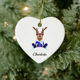 Niedlicher Weihnachtsmann Keramik Ornament