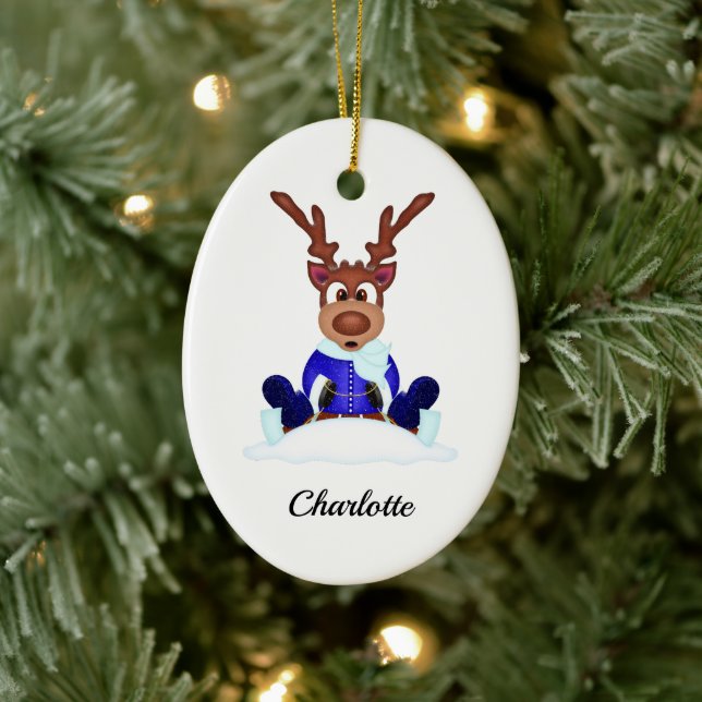 Niedlicher Weihnachtsmann Keramik Ornament (Baum)