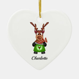 Niedlicher Weihnachtsmann Keramik Ornament