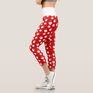 Niedlicher Weihnachtsmann-Leiter Weihnachten Capri Leggings