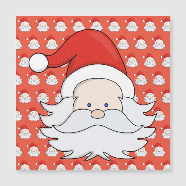 Niedlicher Weihnachtsmann Magnetkarte (Vorderseite)