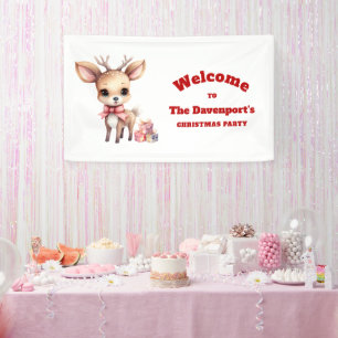 Niedlicher Weihnachtsmann mit Geschenken Party Wil Banner