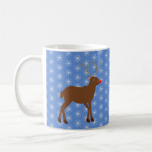 Niedlicher Weihnachtsmann mit Roter Nase Kaffeetasse