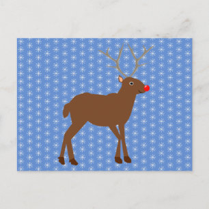 Niedlicher Weihnachtsmann mit Roter Nase Postkarte