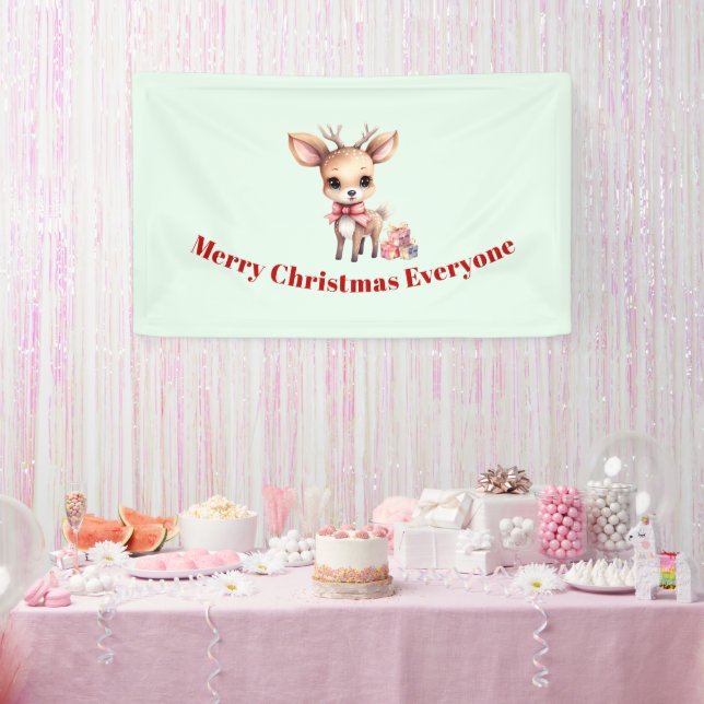 Niedlicher Weihnachtsmann mit Weihnachtsgeschenken Banner (Party)