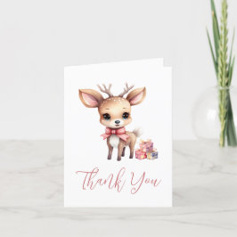 Niedlicher Weihnachtsmann mit Weihnachtsgeschenken Dankeskarte