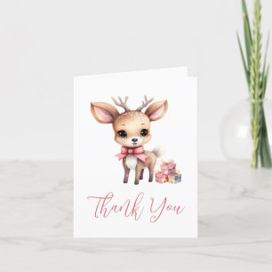 Niedlicher Weihnachtsmann mit Weihnachtsgeschenken Dankeskarte