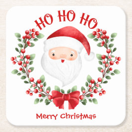 Niedlicher Weihnachtsmann Rechteckiger Pappuntersetzer