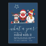 Niedlicher Weihnachtsmann Reindeer Snowman 2020 We Magnetkarte<br><div class="desc">Passen Sie diese niedliche Weihnachtskarte "Was für ein Jahr" mit Ihrer eigenen Nachricht an oder löschen Sie sie,  indem Sie oben auf den Button "Personalisieren Sie das" klicken. Erleben Sie dieses Jahr mit dieser niedlichen und lustigen Karte Weihnachtsjubiläum</div>