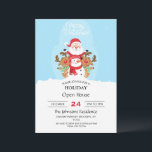 Niedlicher Weihnachtsmann, Rentiere und Schneemann Einladung<br><div class="desc">Santa Claus Reindeer,  Lovely art colorful comic ,  snowflake drawing title joy ,  nose man frozen friends ,  cheerful kids happiness animal ,  fun winter funny red ,  cartoon xmas snow illustration ,  holiday merry character snowman ,  deer happy cute christmas ,  reindeer claus , </div>