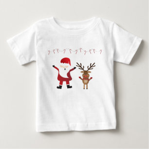 Niedlicher Weihnachtsmann Rudolph Roter Nasen Baby T-shirt