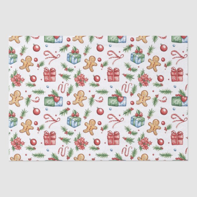 Niedlicher Weihnachtsmann Seidenpapier (Vorderseite)